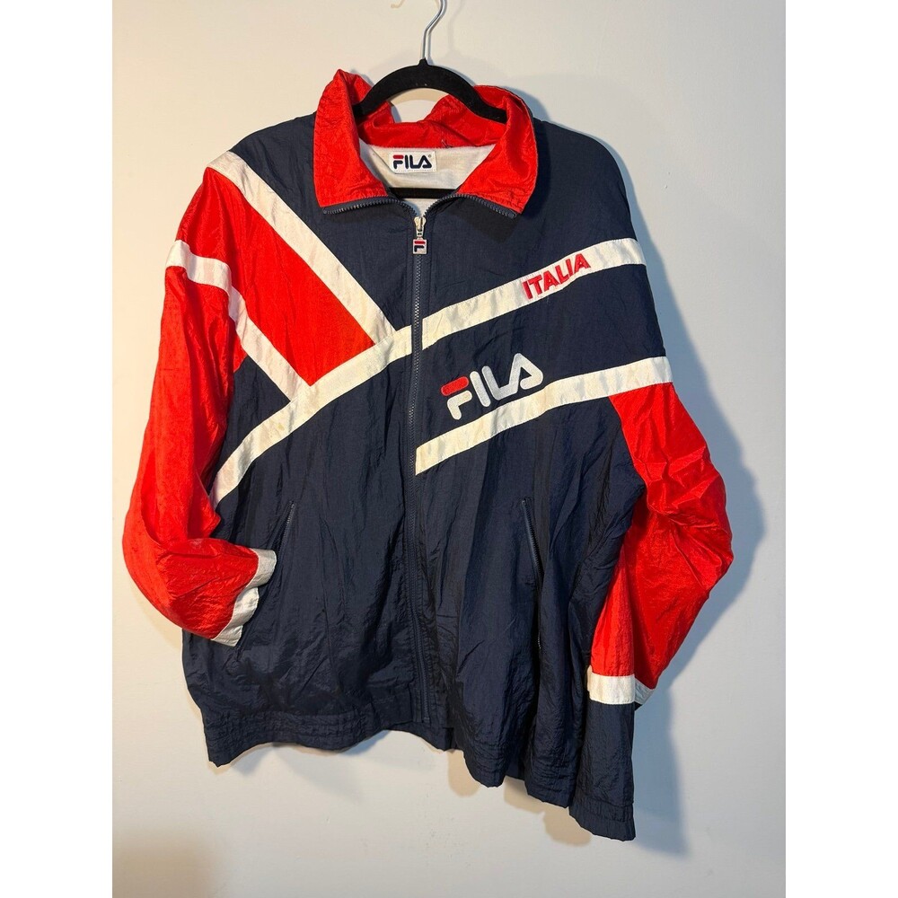 Vintage Fila Italia Windbreaker Jacket, y2k, soccer, fits like men’s Xl